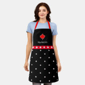 Patriottische Canadese Chef Red en White Maple Lea Schort (Gedragen)