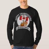 Patriottische CANADESE THANKSGIVING God zegene Can T-shirt (Voorkant)