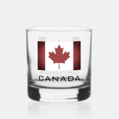Patriottische Canadese vlag aangepaste whisky drin Whisky Glas (Voorkant)