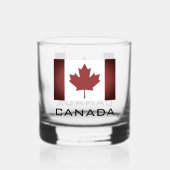 Patriottische Canadese vlag aangepaste whisky drin Whisky Glas (Achterkant)