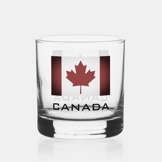 Patriottische Canadese vlag aangepaste whisky drin Whisky Glas (Achterkant)