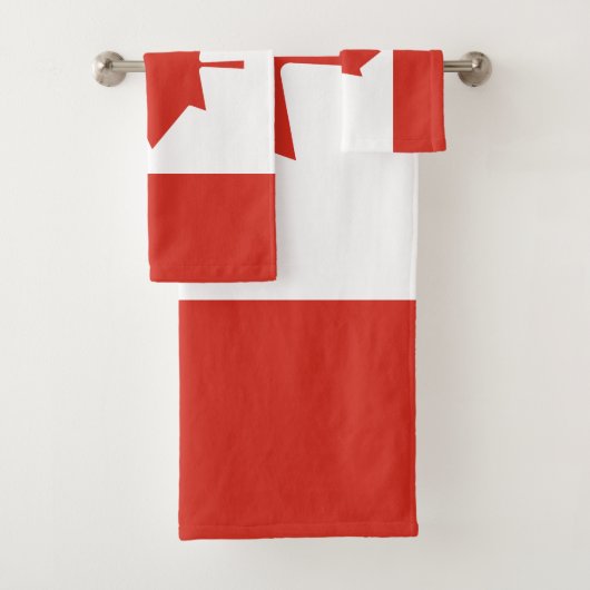 Patriottische Canadese vlag Bad Handdoek (Insitu)