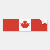 Patriottische Canadese vlag Bumpersticker (Voorkant)