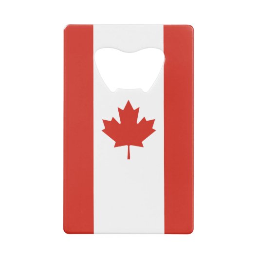 Patriottische Canadese vlag Creditkaart Flessenopener (Voorkant)