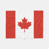 Patriottische Canadese vlag Fleece Deken (Voorkant (Horizontaal))