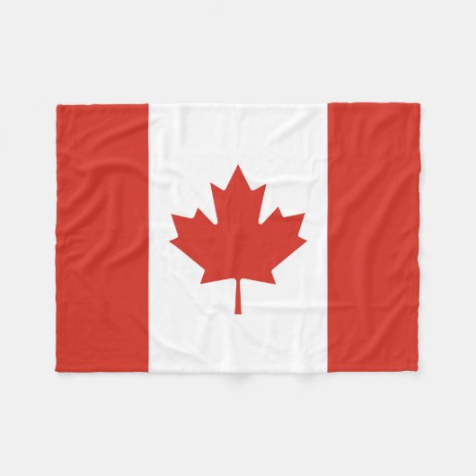 Patriottische Canadese vlag Fleece Deken (Voorkant (Horizontaal))