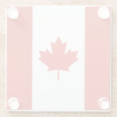 Patriottische Canadese vlag Glazen Onderzetter (Achterkant)