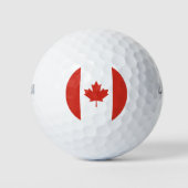 Patriottische Canadese vlag Golfballen (Voorkant)