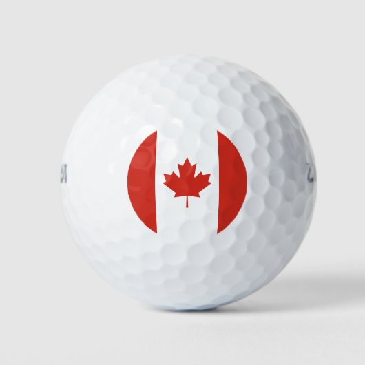 Patriottische Canadese vlag Golfballen (Voorkant)