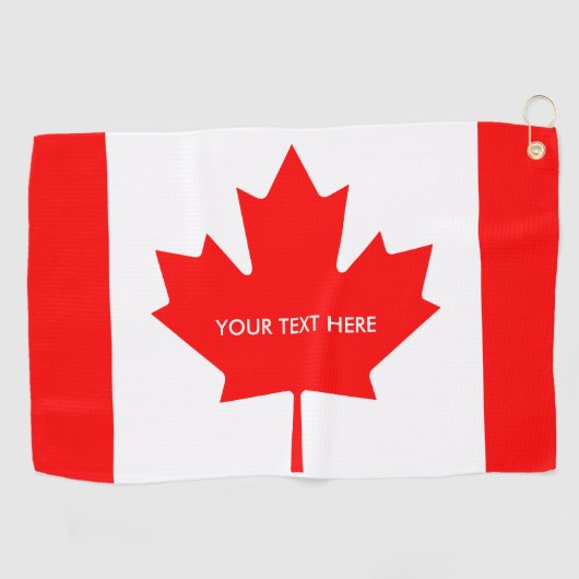 Patriottische Canadese vlag golfhanddoeken cadeau  Golfhanddoek (Horizontaal)