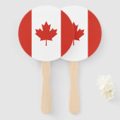 Patriottische Canadese vlag Handwaaier (Voorkant en achterkant)