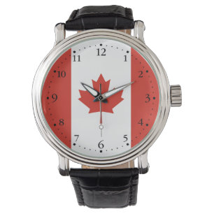 Patriottische Canadese vlag Horloge