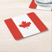 Patriottische Canadese vlag Kartonnen Onderzetters (Schuin)