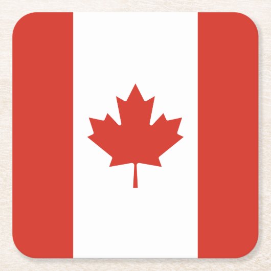 Patriottische Canadese vlag Kartonnen Onderzetters (Voorkant)
