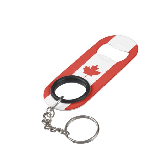 Patriottische Canadese vlag Mini Flessenopener (Achterkant Gekanteld)