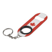 Patriottische Canadese vlag Mini Flessenopener (Voorkant Gekanteld)