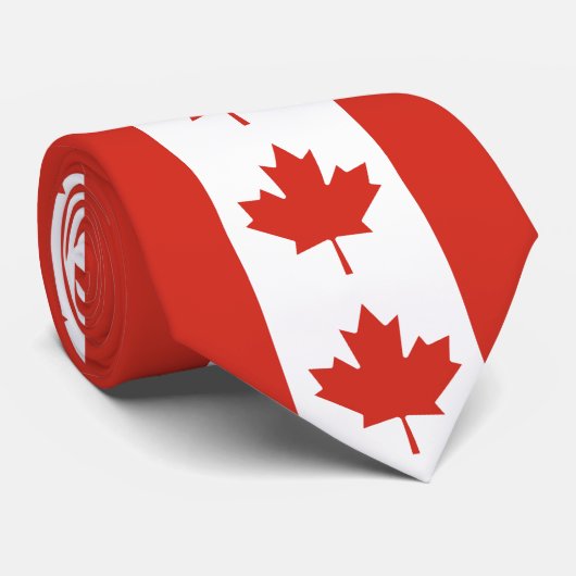 Patriottische Canadese Vlag Nek Band Stropdas (Opgerold)