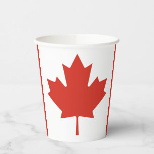Patriottische Canadese vlag Papieren Bekers