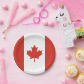 Patriottische Canadese vlag Papieren Bordje (Feest)