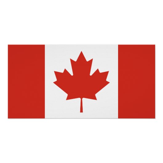 Patriottische Canadese vlag Perfect Poster (Voorkant)