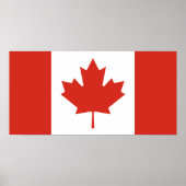Patriottische Canadese vlag Poster (Voorkant)