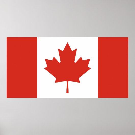 Patriottische Canadese vlag Poster (Voorkant)
