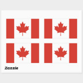 Patriottische Canadese vlag Rechthoekige Sticker (Vel)