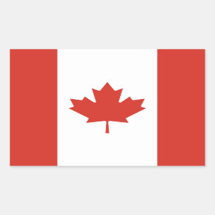 Patriottische Canadese vlag Rechthoekige Sticker
