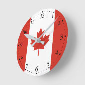 Patriottische Canadese vlag Ronde Klok (Hoek)