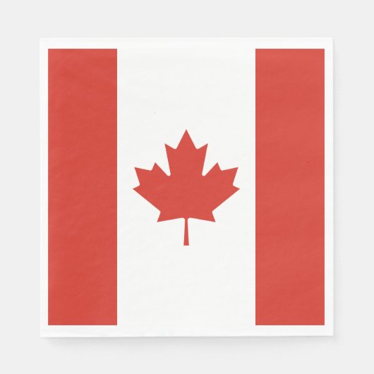 Patriottische Canadese vlag Servet (Voorkant)