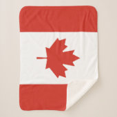 Patriottische Canadese vlag Sherpa Deken (Voorkant)