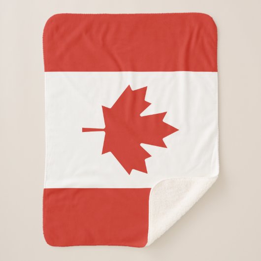 Patriottische Canadese vlag Sherpa Deken (Voorkant)