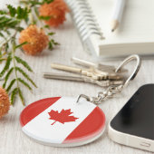 Patriottische Canadese vlag Sleutelhanger (Voorkant Rechts)