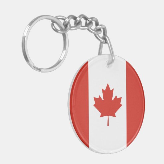 Patriottische Canadese vlag Sleutelhanger (Voorkant Links)