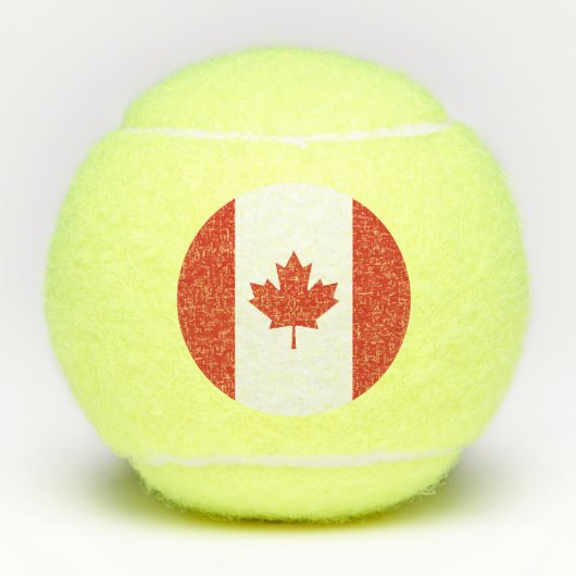 Patriottische Canadese vlag Tennisballen (Voorkant)