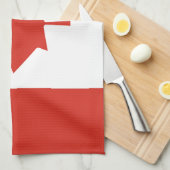 Patriottische Canadese vlag Theedoek (Quarter Fold)