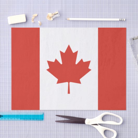 Patriottische Canadese vlag Tissuepapier (Craft)