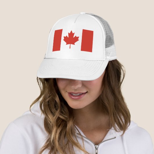Patriottische Canadese vlag Trucker Hat Trucker Pet (In situ)