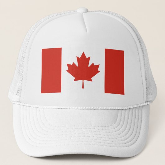 Patriottische Canadese Vlag Trucker Hoed Pet (Voorkant)