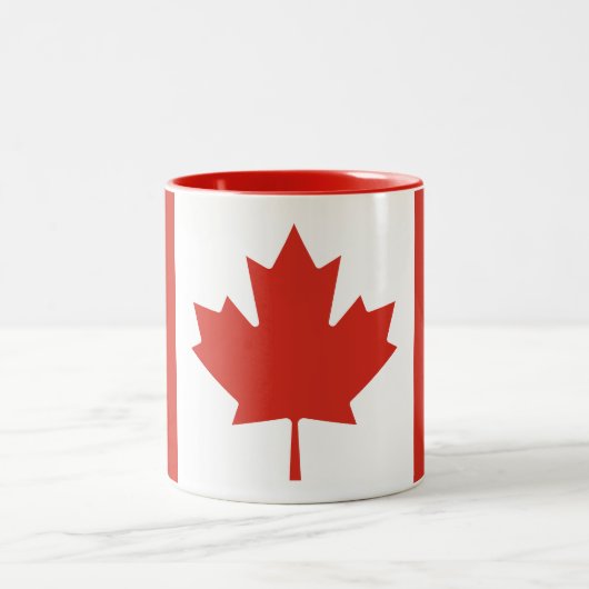 Patriottische Canadese vlag Tweekleurige Koffiemok (Center)