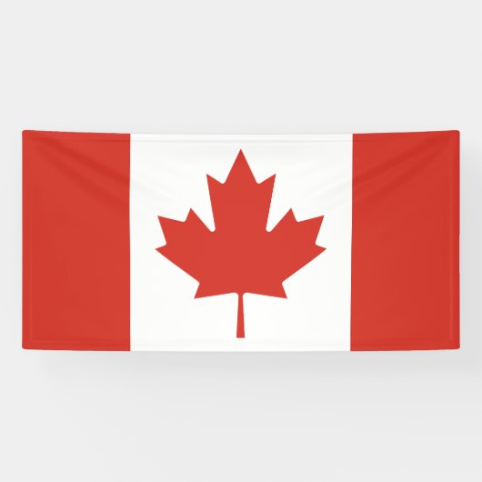 Patriottische Canadese vlagbanner Spandoek (Horizontaal)
