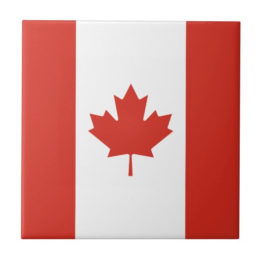 Patriottische Canadese Vlagtegel Tegeltje (Voorkant)