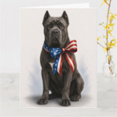 Patriottische Cane Corso wenskaart Kaart (Gele Bloem)