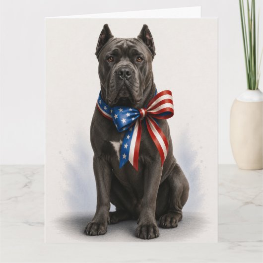 Patriottische Cane Corso wenskaart Kaart (Voorkant)