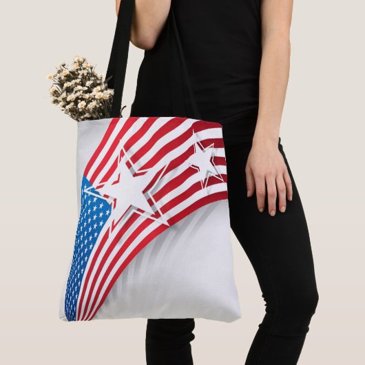 Patriottische Canvas tas (Dichtbij)