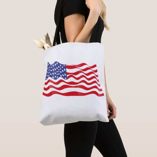 Patriottische Canvas tas (Dichtbij)
