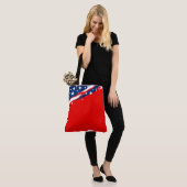 Patriottische Canvas tas (Op model)