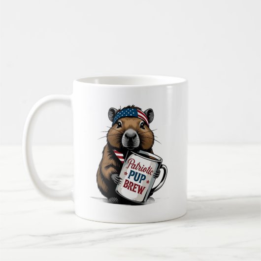 Patriottische Capybara Koffiemok (Links)