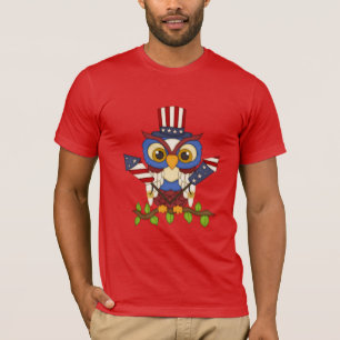 Patriottische cartoon mannen t-shirt