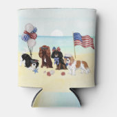 Patriottische Cavalier Koning Charles Spaniels Blikjeskoeler (Voorkant)